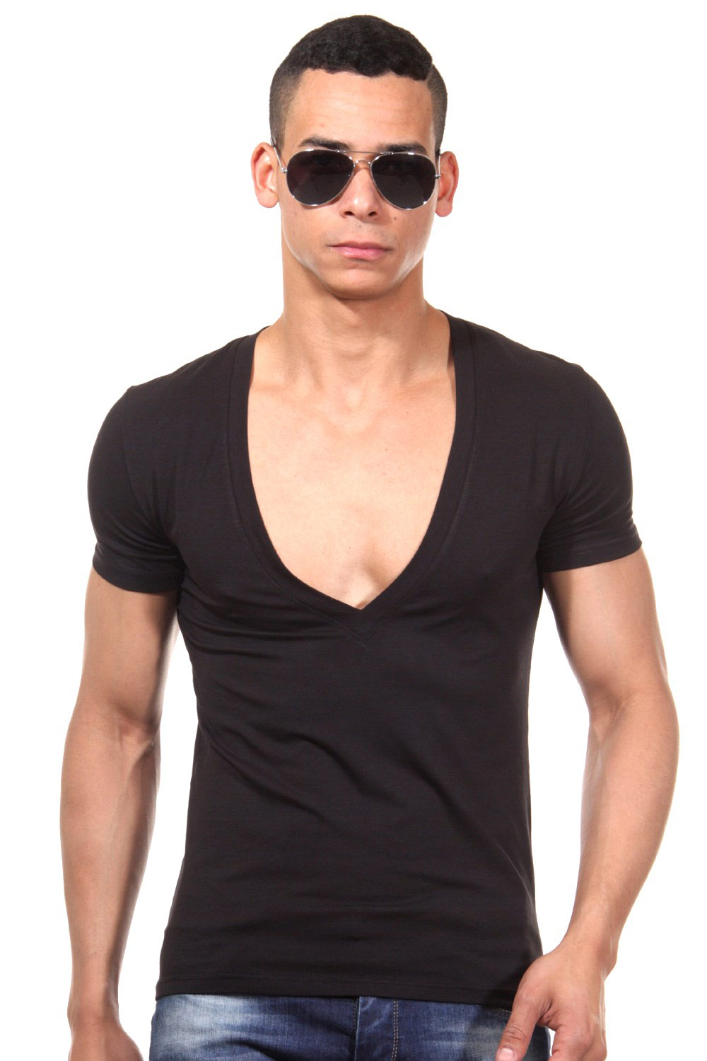 DOREANSE t-shirt v-neck slim fit at oboy.com