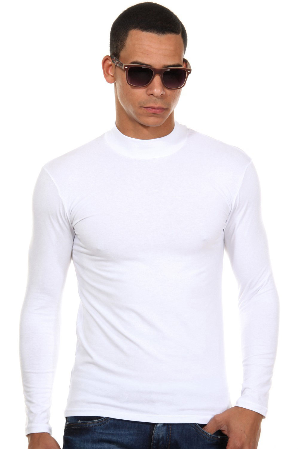 DOREANSE long sleeve top turtle neck slim fit at oboy.com