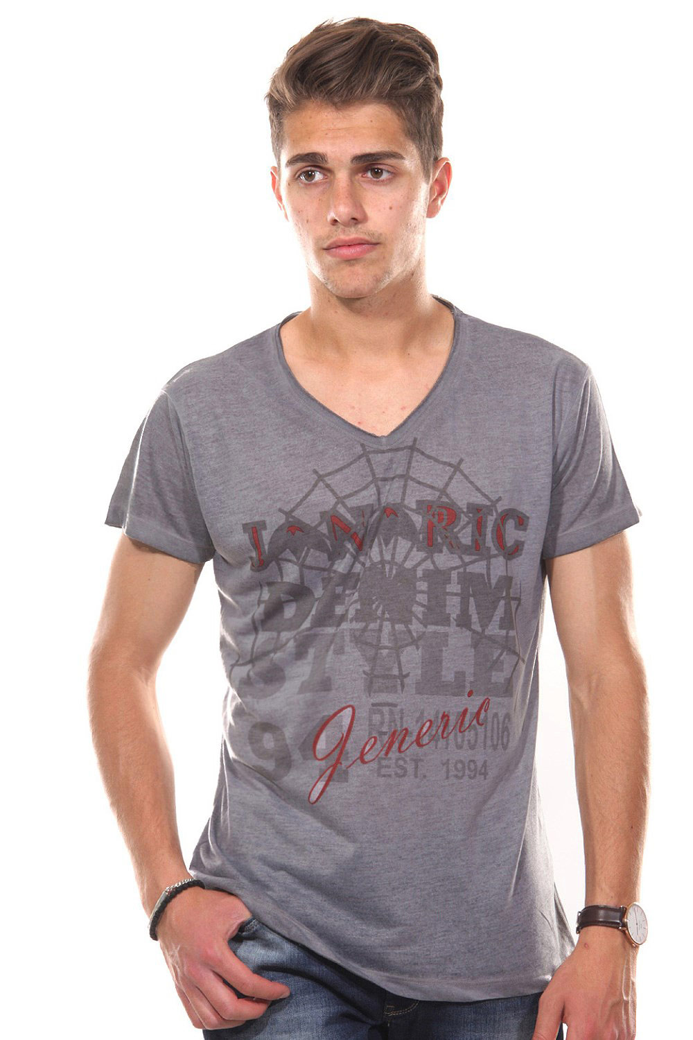 JENERIC t-shirt v-neck regular fit at oboy.com