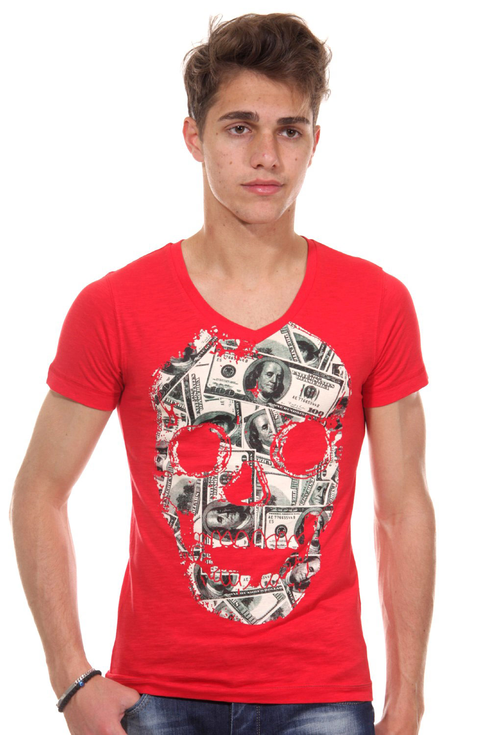 R-NEAL t-shirt v-neck slim fit at oboy.com
