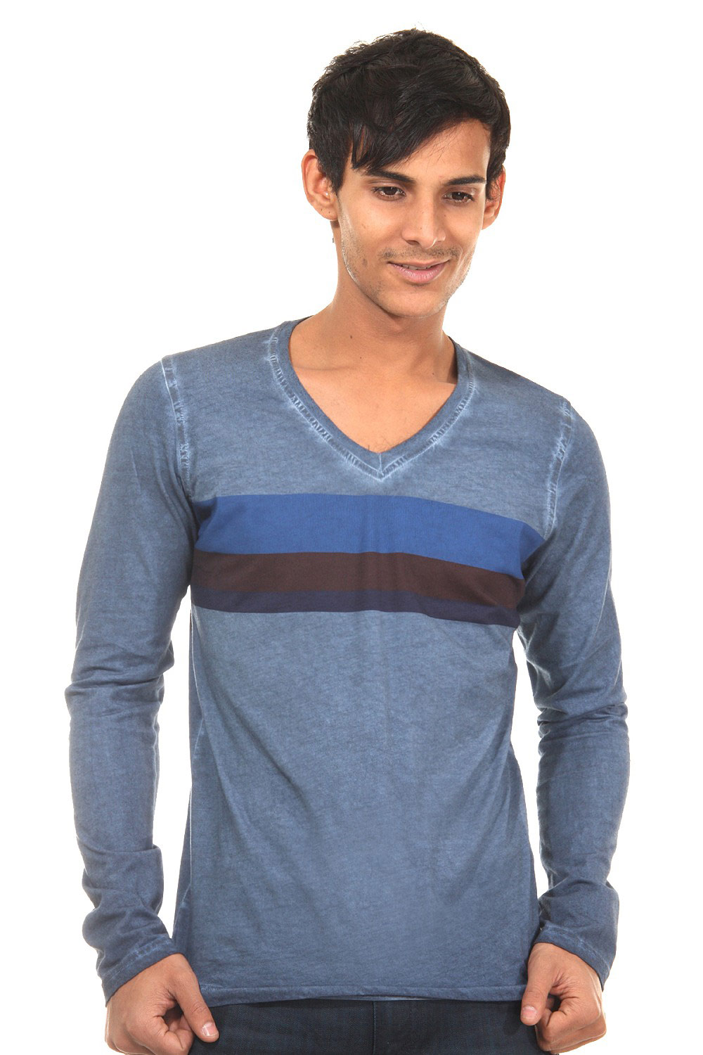 R-NEAL long sleeve top v-neck regular fit at oboy.com
