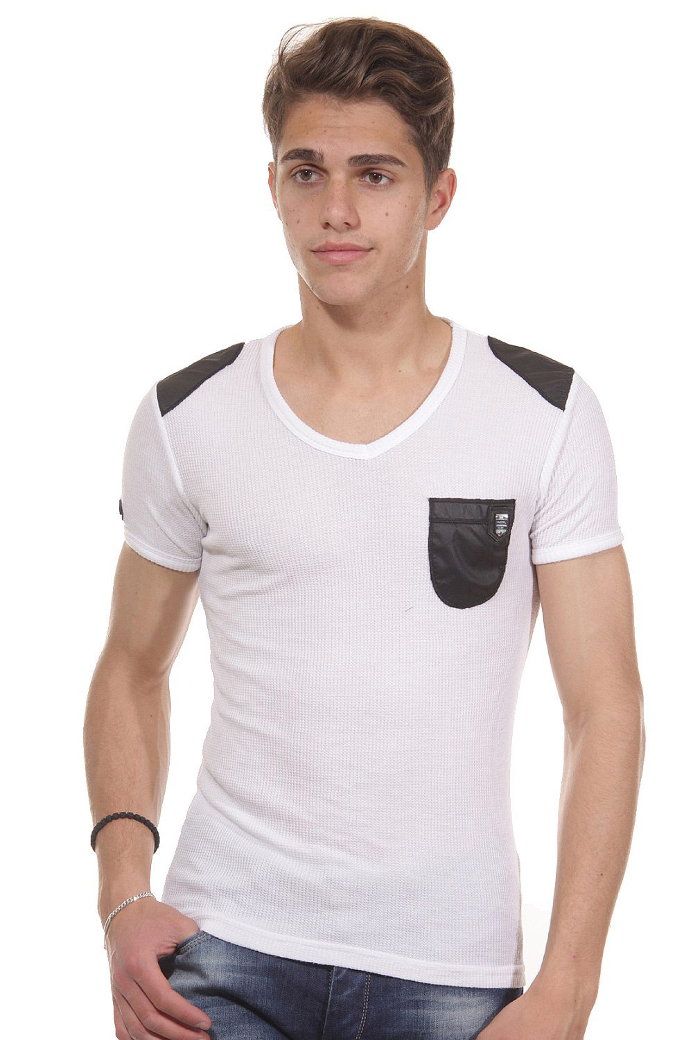 R-NEAL t-shirt v-neck slim fit