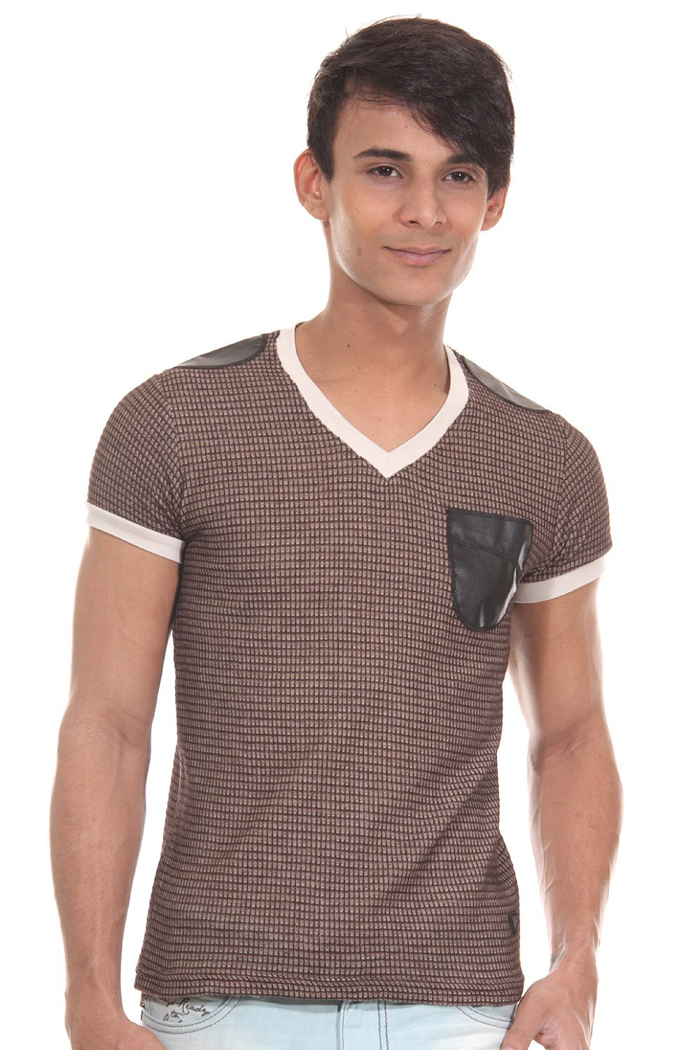 R-NEAL t-shirt v-neck slim fit at oboy.com