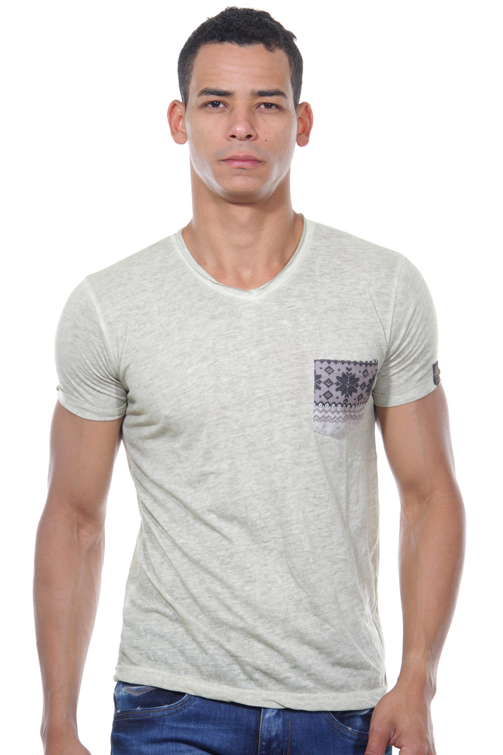 R-NEAL t-shirt v-neck slim fit | shop at OBOY.com