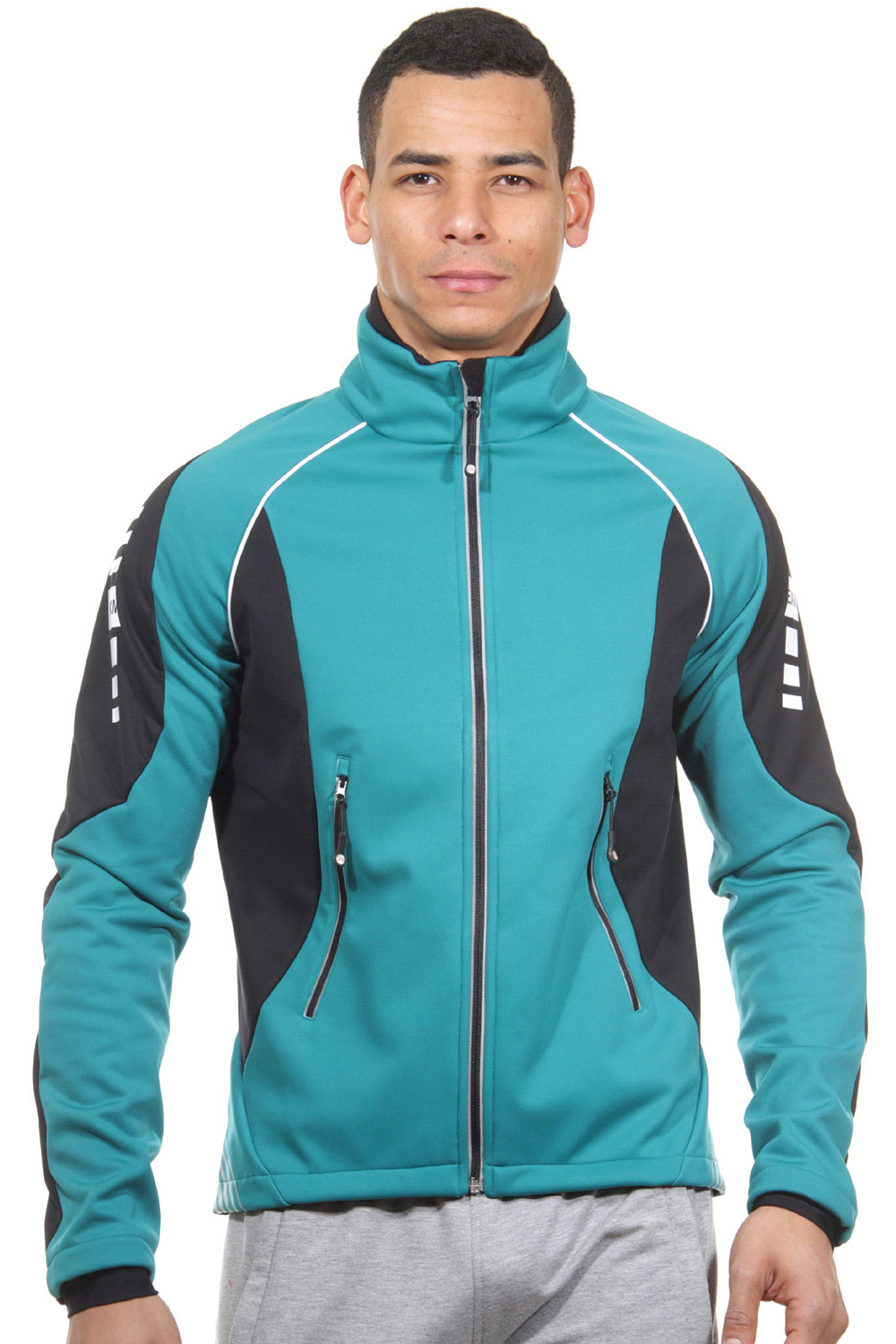 EXUMA ACTIVE softshell jacket with stand up collar slim fit at oboy.com