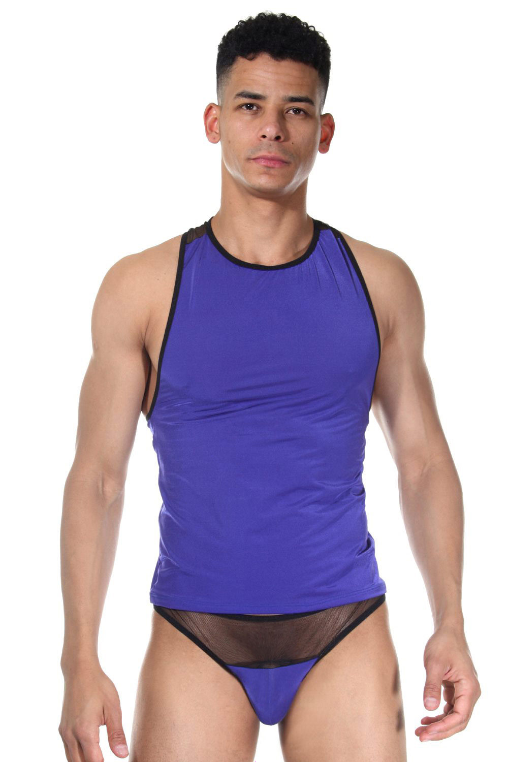 LA BLINQUE set thong and athletic shirt at oboy.com