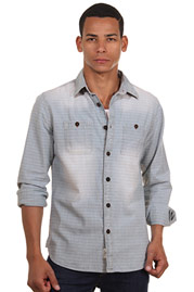 AGLIO & OLIO long sleeve jeansshirt slim fit at oboy.com