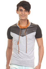 R-NEAL t-shirt shawl collar slim fit at oboy.com