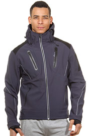 EXUMA ACTIVE hoodie softshell jacket slim fit at oboy.com