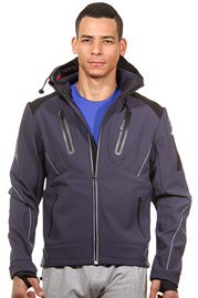 EXUMA ACTIVE hoodie softshell jacket slim fit at oboy.com